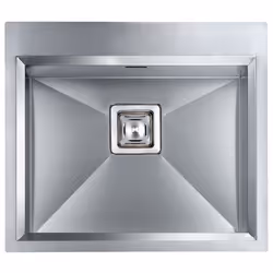 CM glamour mix 57 x 50, Lavello ad incasso, Rettangolare, Acciaio inox, Acciaio inox, 1 ciotole, Rettangolare