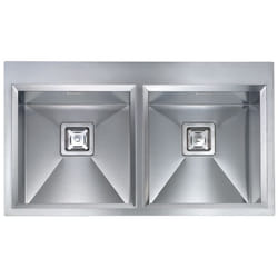 CM glamour mix 87,5 x 50 2V Lavello ad incasso Rettangolare Acciaio inox