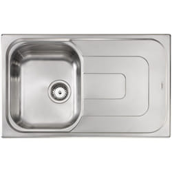 Lavello pizzica 79x50 1 vasca destra+ gocciolatoio acciaio inox