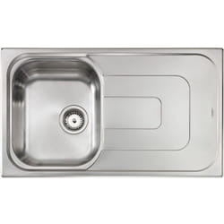 Lavello pizzica 86x50 1 vasca sinistra+ gocciolatoio acciaio inox
