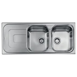 CM Pizzica 116x50 2V Lavello ad incasso Rettangolare Acciaio inox