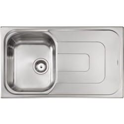 Lavello pizzica 86x50 1 vasca destra+ gocciolatoio acciaio inox