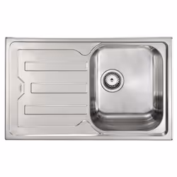 CM Cristal 79 x 50 1V, Lavello montato su piano, Rettangolare, 1 ciotole, 450 x 500 mm, 21 cm, 795 mm