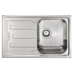 CM Cristal 79 x 50 1V Lavello montato su piano Rettangolare