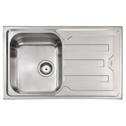 CM Cristal 79 x 50 1V Lavello montato su piano Rettangolare Acciaio inox