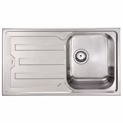 CM Сristal 86 x 50 1V, Lavello montato su piano, Rettangolare, Acciaio inox, Acciaio inox, 1 ciotole, Rettangolare
