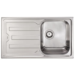 CM Сristal 86 x 50 1V Lavello montato su piano Rettangolare Acciaio inox