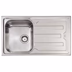 CM Сristal 86 x 50 1V, Lavello montato su piano, Rettangolare, Acciaio inox, Acciaio inox, 1 ciotole, Rettangolare