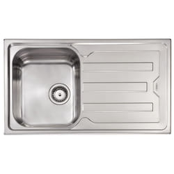 CM Сristal 86 x 50 1V Lavello montato su piano Rettangolare Acciaio inox