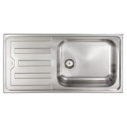 CM Cristal 100 x 50 1V Lavello montato su piano Rettangolare Acciaio inox