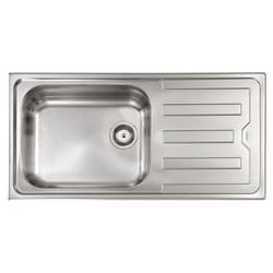 CM Cristal 100 x 50 1V Lavello montato su piano Rettangolare Acciaio inox