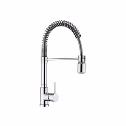 Miscelatore "ACQUAMIX", con canna alta con mollettone basso e luce incorporata, ghiera Ø mm50, cromato