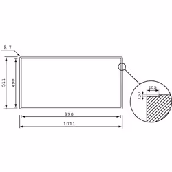 CM evoluzione 100 x 50 2V Lavello ad incasso Rettangolare Acciaio inox