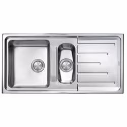 CM brando 100 x 50 2V, Lavello ad incasso, Rettangolare, Acciaio inox, Acciaio inox, 2 ciotole, Rettangolare