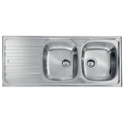 CM Nihal 116x50 2V Lavello ad incasso Rettangolare Acciaio inox