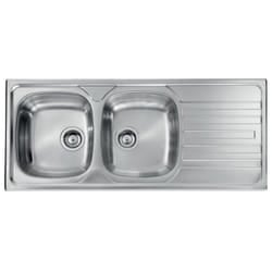 CM Nihal 116x50 2V Lavello ad incasso Rettangolare Acciaio inox