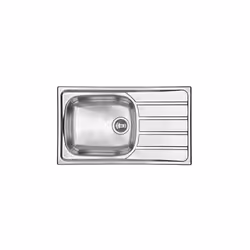 Lavello serie "UNIVERSAL", cm 86X50, una vasca destra e gocciolatoio, foro 3", incasso standard, foro incasso cm 83,5 x 47,5 ...