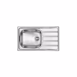 Lavello serie "UNIVERSAL", cm 86X50, una vasca sinistra e gocciolatoio, foro 3", incasso standard, foro incasso cm 83,5 x 47, ...