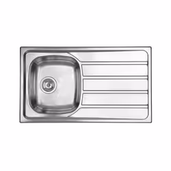 Lavello serie "UNIVERSAL", cm 86X50, una vasca destra e gocciolatoio, foro 3", incasso standard, foro incasso cm 83,5 x 47,5  ...
