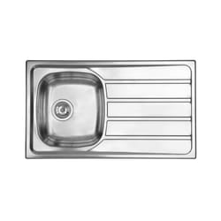 Lavello universal 86X50 1 vasca destra + gocciolatoio acciaio inox finitura Satinato