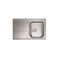 Codice: 015721DCSSP Marca: CM. CM 015721DCSSP Serie Levante 3'' Lavello da incasso Gocciolatoio a Sinistra 1 Vasca 79X50cm