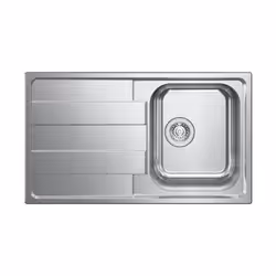 Codice: 015723DCSSP Marca: CM. CM 015723DCSSP Serie Levante 3'' Lavello Acciaio inox Satinato da incasso Gocciolatoio a Sinis ...
