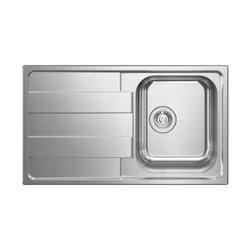 015723DCSSP Serie Levante 3'' Lavello Acciaio inox Satinato da incasso Gocciolatoio a Sinistra 1 Vasca 86X50 - CM