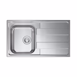 Codice: 015723SCSSP Marca: CM. CM 015723SCSSP Serie Levante 3'' Lavello Acciaio inox satinato da incasso Gocciolatoio a Destr ...