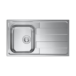 015723SCSSP Serie Levante 3'' Lavello Acciaio inox satinato da incasso Gocciolatoio a Destra 1 Vasca 86X50 - CM