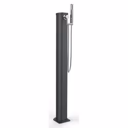 Doccia Solare da Esterno Giardino 20L Miscelatore e Doccetta Mobile Arkema Jolly Go Grigio Antracite