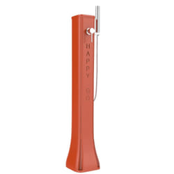 Doccia Solare Bassa Happy Go 23Lt In Polietilene Con Doccetta Mobile Colore Arancione Cv-Hg140/2009