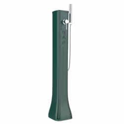 Doccia Solare Bassa Happy Go 23Lt In Polietilene Con Doccetta Mobile Colore Verde Scuro Cv-Hg140/6016
