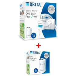 Brita - Sistema Filtrante On Tap Pro v-mf per Il Rubinetto + 1 Filtro omaggio (totale 2 filtri)