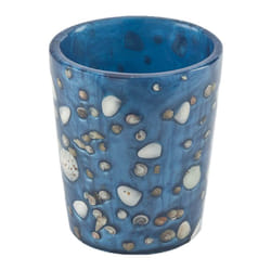 Cipi - Bicchiere porta spazzolini Cipì Antille azzurro perla con inserti conchiglie
