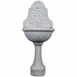 Fontana da giardino a muro "Drava", 53x35x120 cm.Fontana da esterno a a muro "Drava" con struttura in cemento e granulato di ...