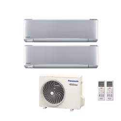 Climatizzatore Condizionatore Panasonic Dual Split Inverter Serie Etherea Silver 9+12 con CU-2Z50TBE R-32 Wi-Fi Integrato 900 ...