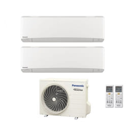 Panasonic - Climatizzatore Condizionatore Dual Split Inverter Serie Etherea White 12+12 con CU-2Z50TBE R-32 Wi-Fi Integrato 12000+12000 Bianco
