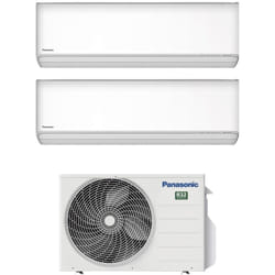 Climatizzatore Condizionatore Panasonic Dual Split Inverter serie ETHEREA WHITE 9+9 con CU-2Z35TBE R-32 Wi-Fi Integrato Colore Bianco 9000+9000