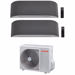 DISPONIBILE DA GIUGNO 2022 Climatizzatore Condizionatore Toshiba Dual Split Inverter serie HAORI 13000+13000 (12000+12000) co ...