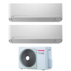 Toshiba - Climatizzatore Condizionatore Dual Split Inverter serie seiya 10+10 con RAS-2M14U2AVG-E R-32 Wi-Fi Optional 10000+10000 - Novità
