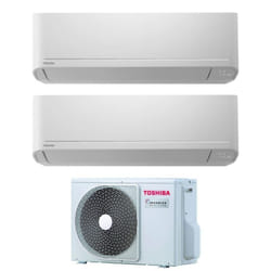 Toshiba - Climatizzatore Condizionatore Dual Split Inverter serie seiya 10+13 con RAS-2M18U2AVG-E R-32 Wi-Fi Optional 10000+13000