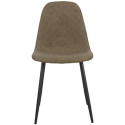 Set Da 4, Sedia New Lena Tessuto Tortora Gambe Nere per soggiorno, cucina e arredo bar
