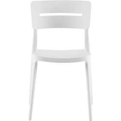 set da 4, Sedia Bella Bianco In Polipropilene per soggiorno, cucina e arredo bar
