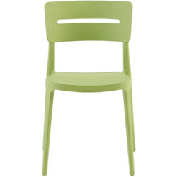 Set da 4, Sedia Bella Verde In Polipropilene per soggiorno, cucina e arredo bar