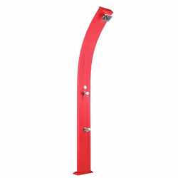 Doccia Solare Spring In Alluminio 30 Litri Con Lavapiedi Colore Cherry Cv-A120/3027