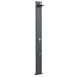 Doccia Solare da Esterno Giardino 30L Miscelatore e Lavapiedi Arkema Spring S Grigio Antracite