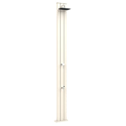 Doccia Solare da Esterno Giardino 30L Miscelatore e Lavapiedi Arkema Spring S Bianco Crema