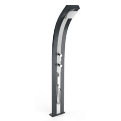 Doccia Tradizionale In Alluminio Dada Con Misceltore E Doccetta Mobile Colore Antracite/Inox Cv-D345/7016-I