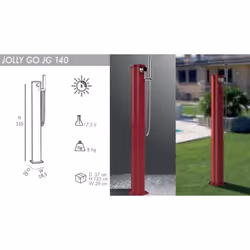 Doccia Solare Jolly Go 17,5 Litri In Alluminio Con Miscelatore E Doccetta Mobile Colore Verde Scuro Cv-Jg140/6016