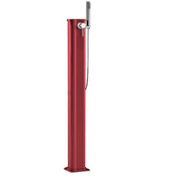 Doccia Solare Jolly Go 17,5 Litri In Alluminio Con Miscelatore E Doccetta Mobile Colore Rossa Cv-Jg140/3027
